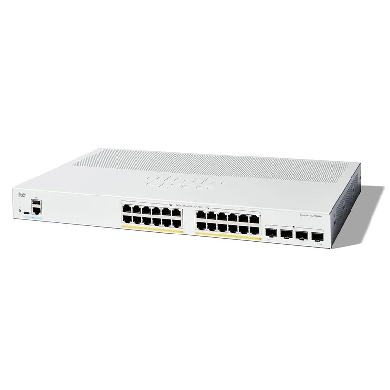 9167389f21f4f5c5816530e8c17095922d10c189_1773498557 سوئیچ شبکه مدیریتی ۲۴پورت سیسکو مدل C1300-24P-4G - تصویر 1