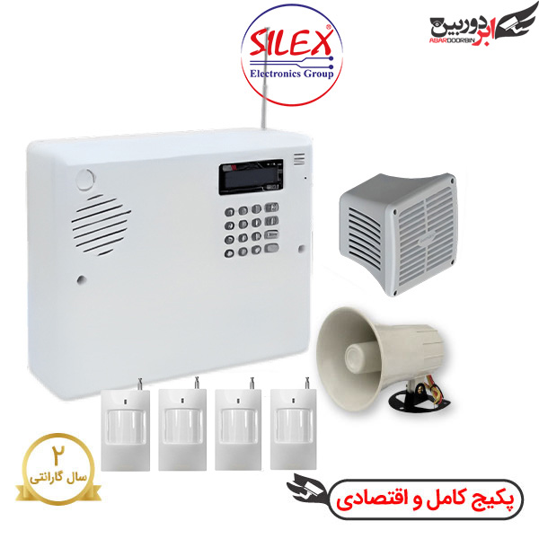 پکیج دزدگیر سایلکس لایت سیم کارتی با 4 چشمی بیسیم